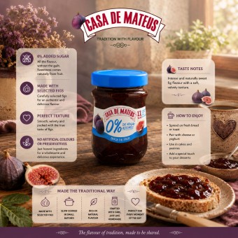 CASA DE MATEUS® Confiture de Figue 0% Sucre 280gr