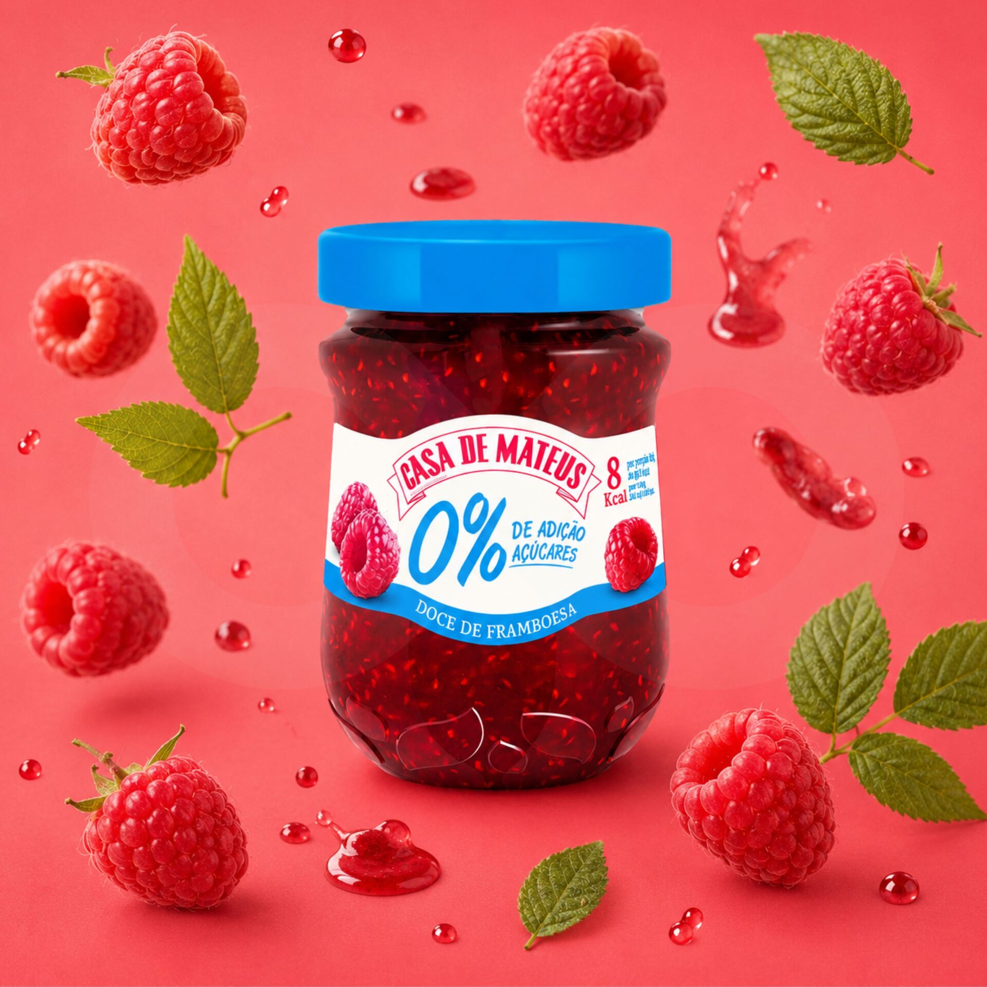CASA DE MATEUS® Confettura di Lamponi 0% Zucchero 280gr