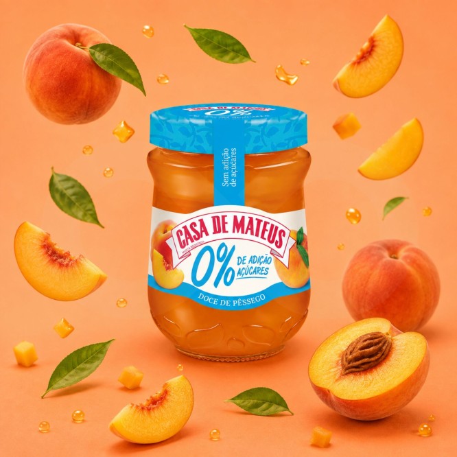 CASA DE MATEUSŪ Peach Jam 0% Sugar 280gr