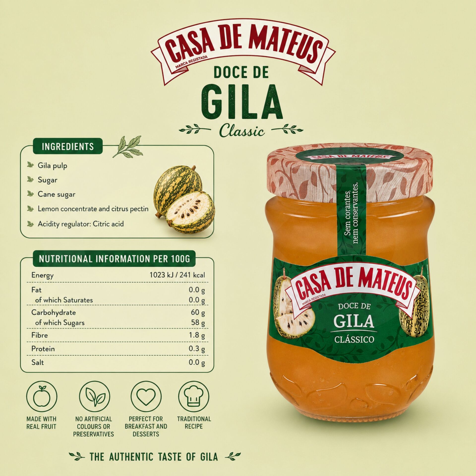 CASA DE MATEUS® Confiture de Courge de Siam 345gr