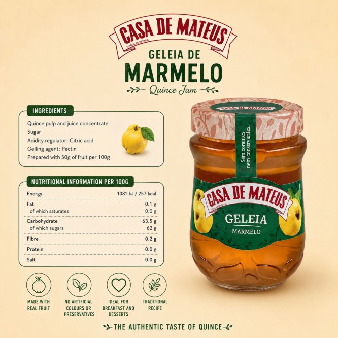 CASA DE MATEUS® Jalea de Membrillo 345gr