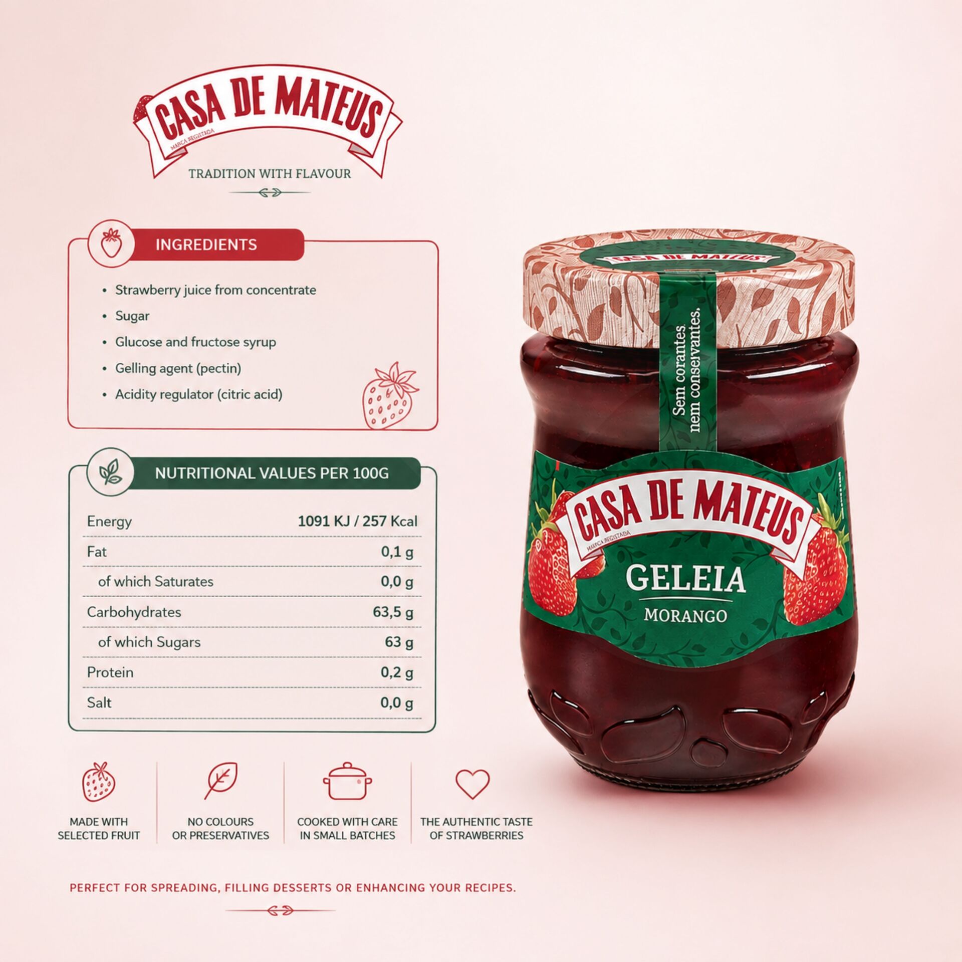 CASA DE MATEUS® Erdbeergelee 345gr