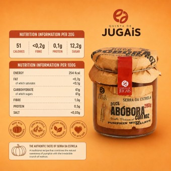 QUINTA DE JUGAIS® Mermelada de Calabaza con Nuez 280gr