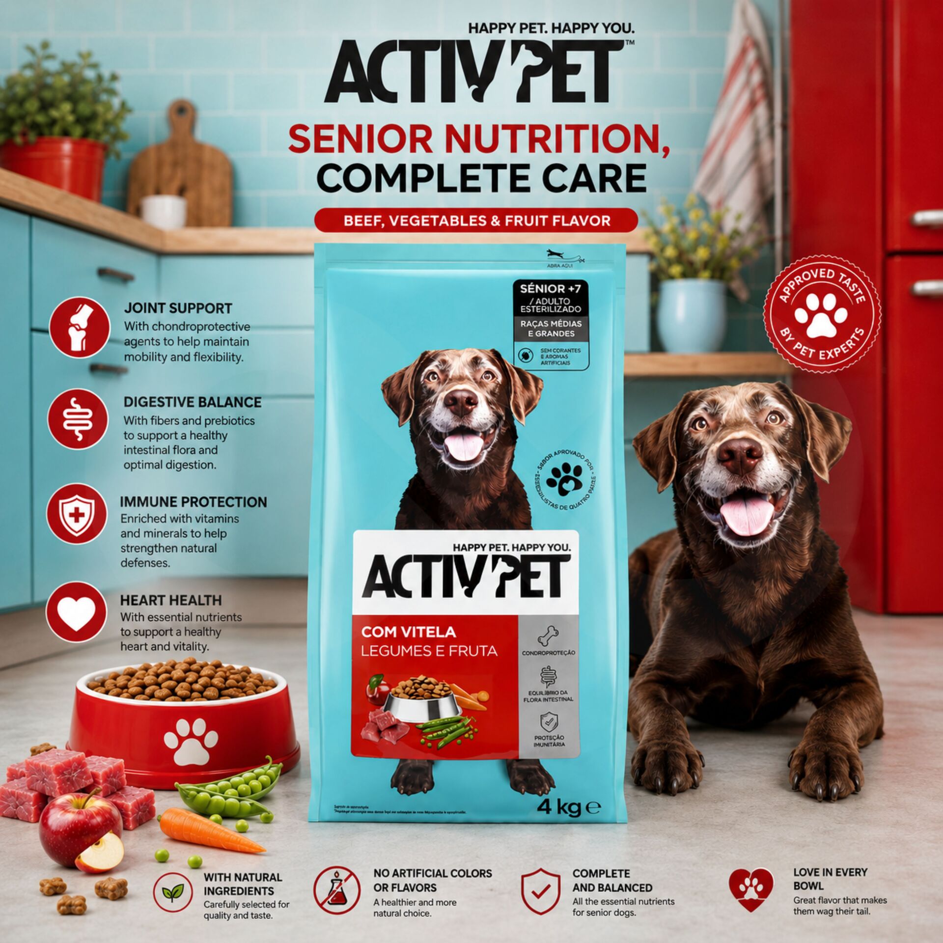 ACTIVPET® Alimento Secco per Cani con Vitello 4kg