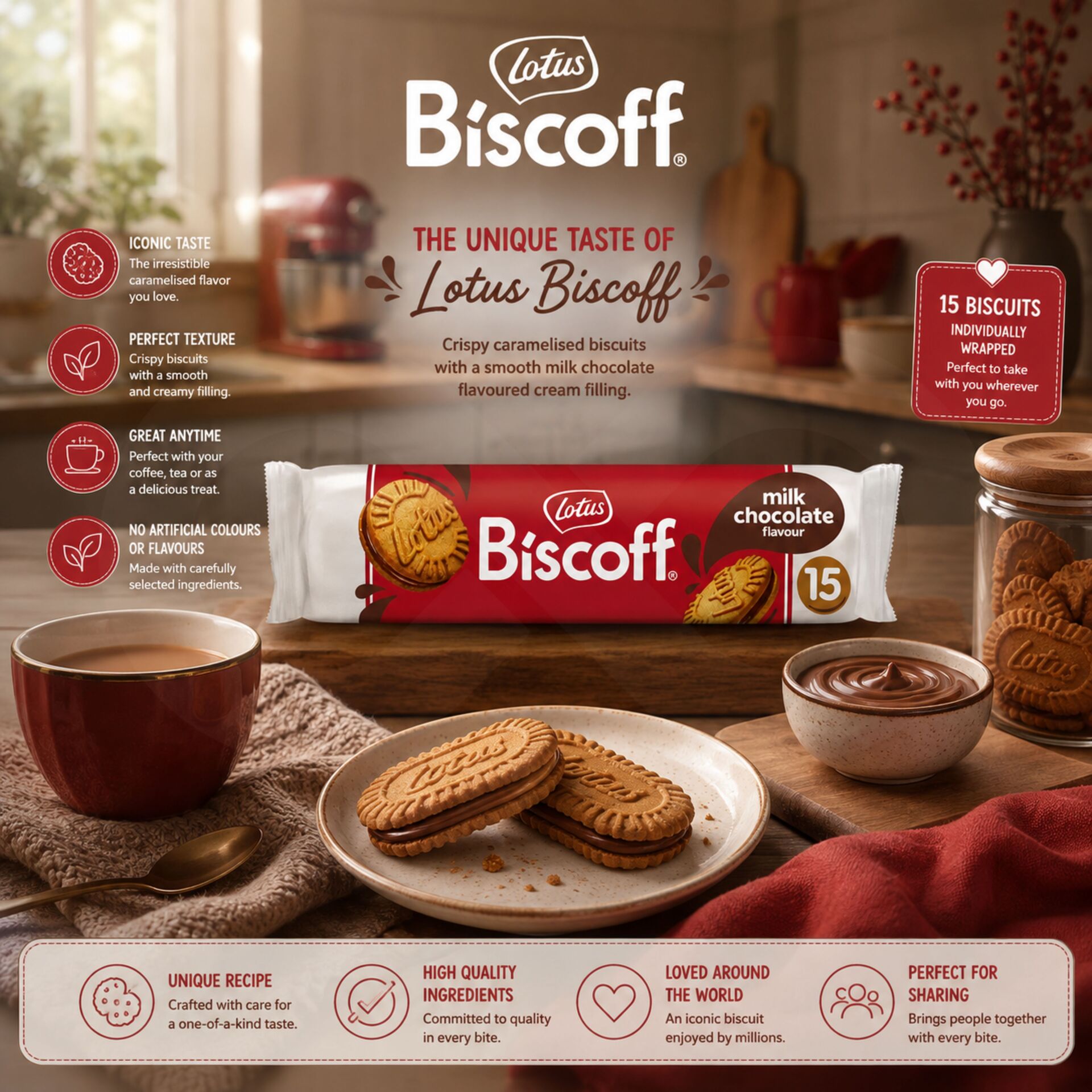 LOTUS BISCOFF® Chocolat au Lait 150gr