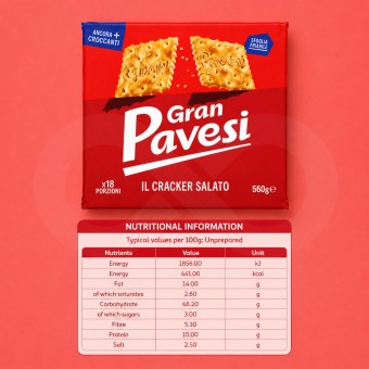 GRAN PAVESI� Gezouten Crackers 18 Zakjes