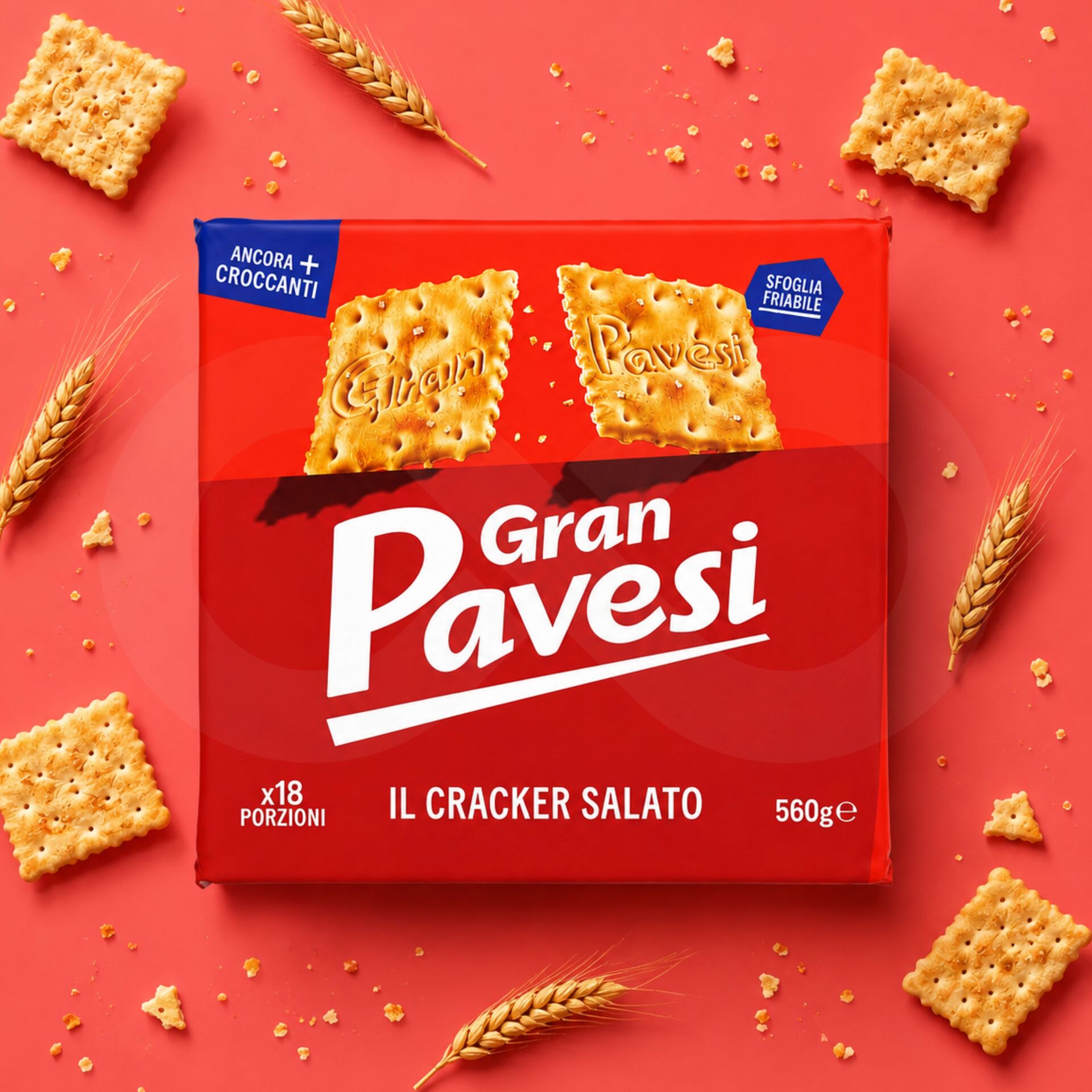 GRAN PAVESI® Gezouten Crackers 18 Zakjes