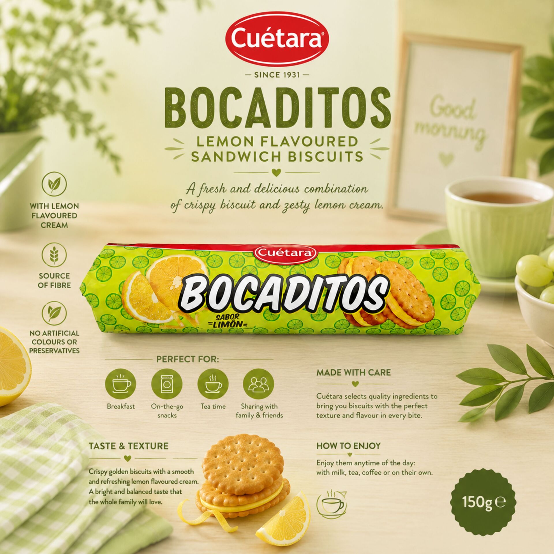 CUÉTARA® Bocconcini al Gusto Limone 150gr