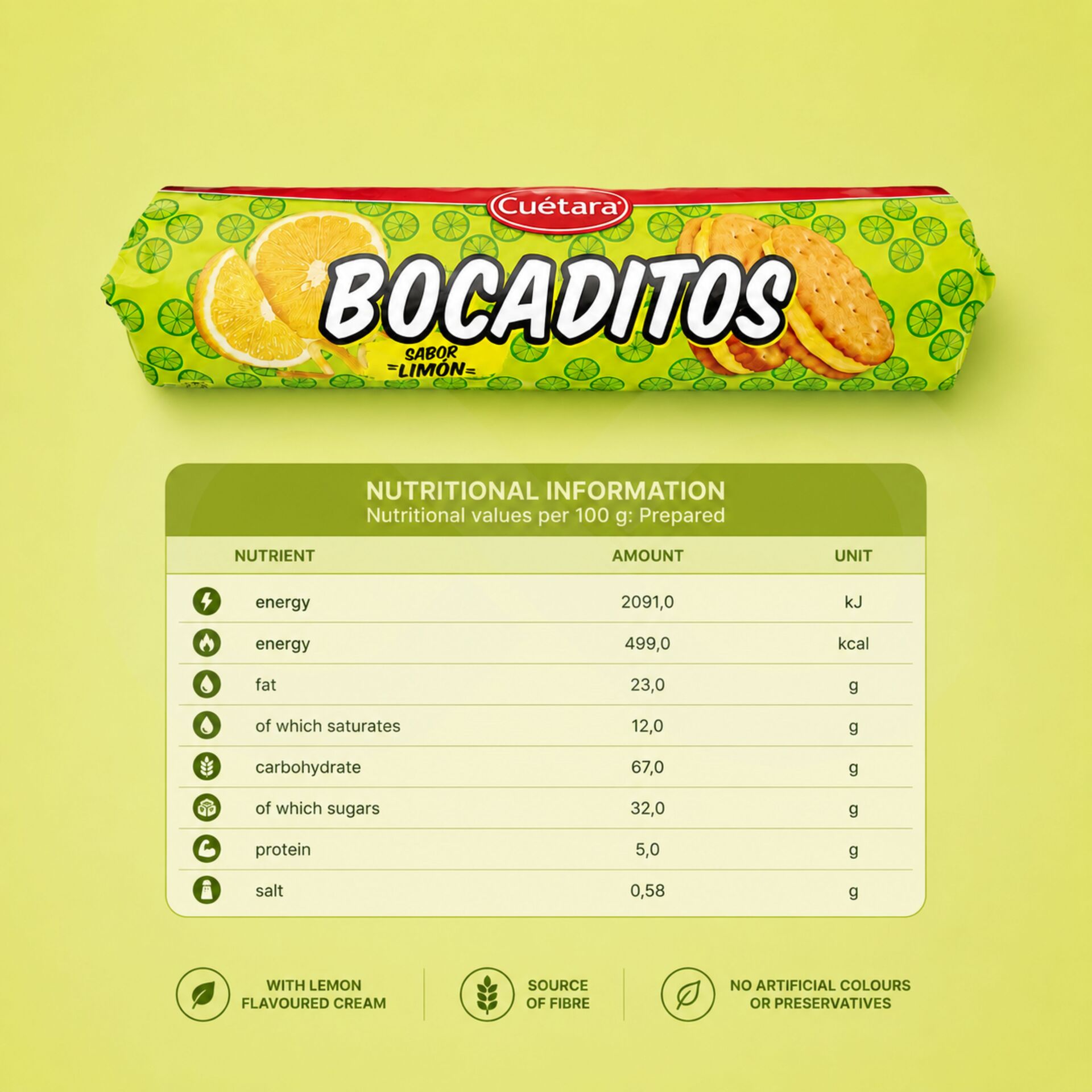 CUÉTARA® Bocconcini al Gusto Limone 150gr