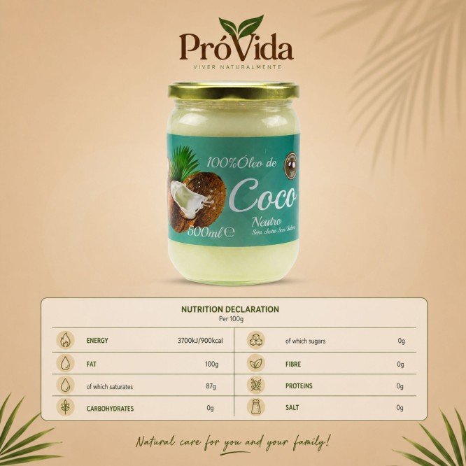 PR�VIDA� 100% Olio di Cocco Neutro 500ml