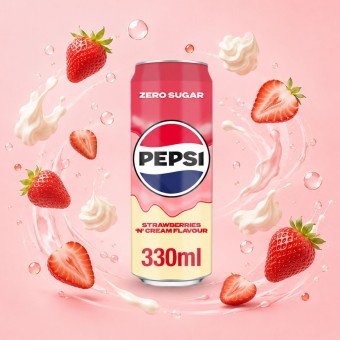 PEPSI� Zero Sugar Strawberries N Cream 330ml
