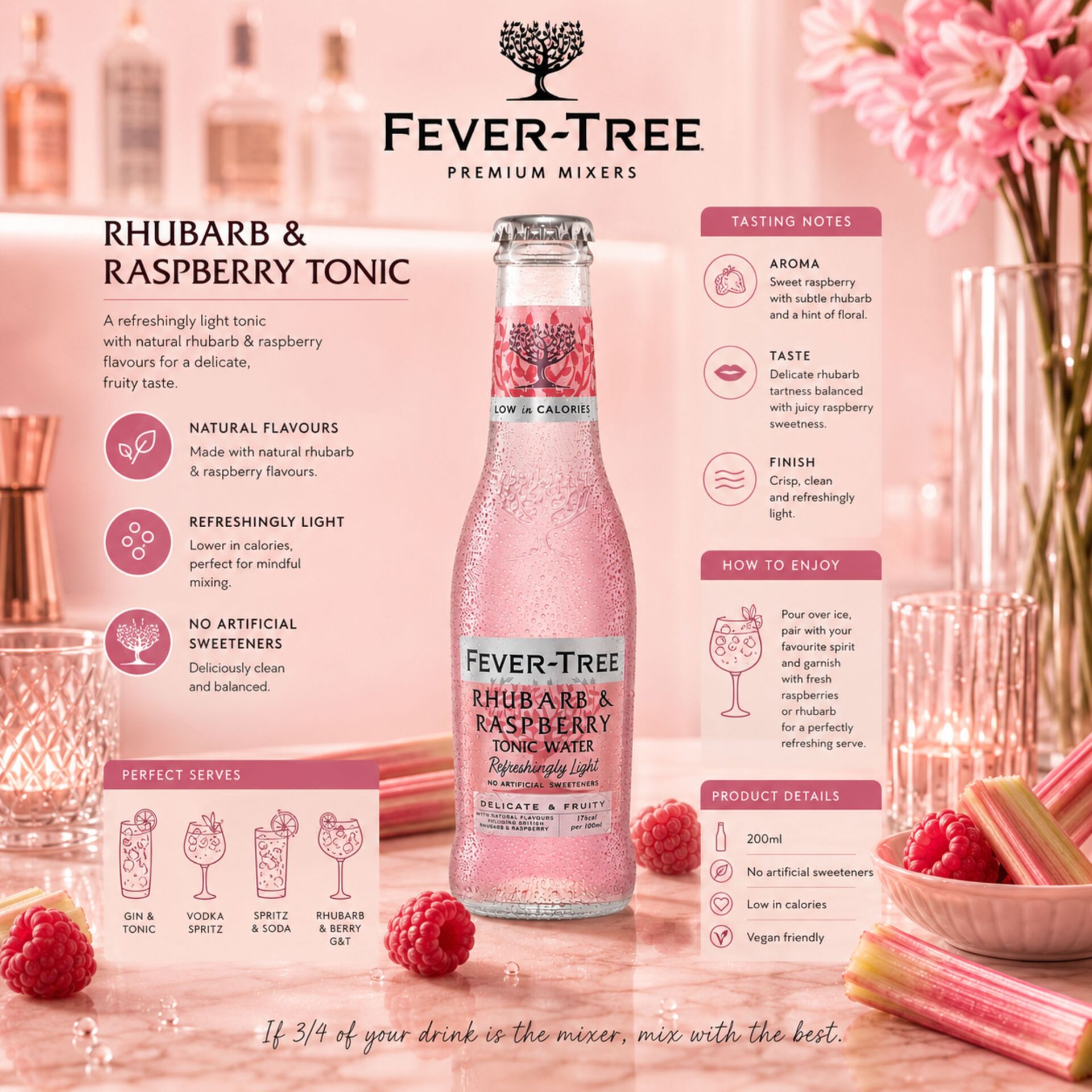 FEVER TREE® Rhubarb & Raspberry 200ml