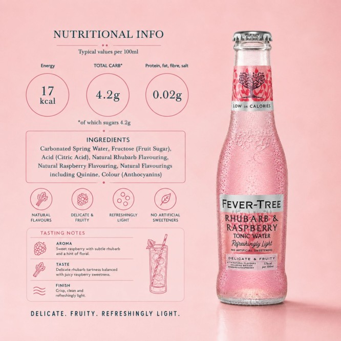 FEVER TREE� Rhubarb & Raspberry 200ml