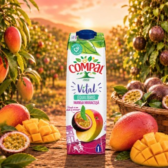 COMPAL® Vital Mangue et Fruit de la Passion 1L