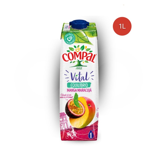 COMPAL® Vital Mangue et Fruit de la Passion 1L