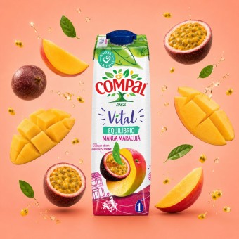 COMPAL� Vital Mangue et Fruit de la Passion 1L