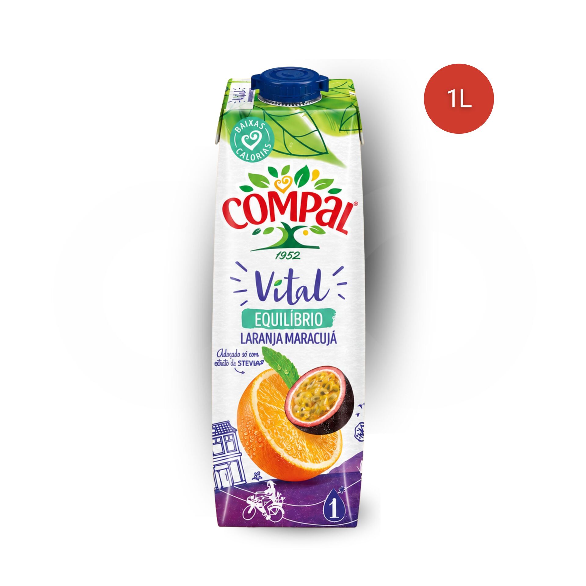 COMPAL® Vital Orange et Fruit de la Passion 1L