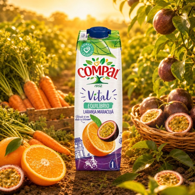 COMPAL� Vital Orange et Fruit de la Passion 1L