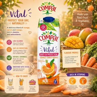 COMPAL� Vital Orange, Carotte et Mangue 1L
