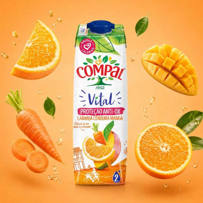 COMPAL� Vital Orange, Carotte et Mangue 1L