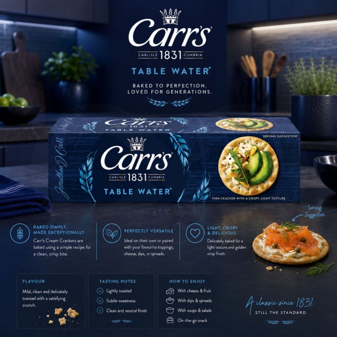 CARRS® Table Water Crackers 125gr
