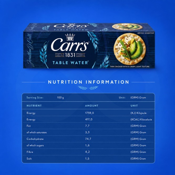 CARRS® Table Water Crackers 125gr