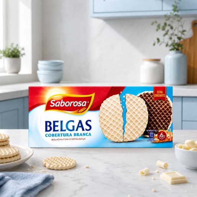 SABOROSAź Belgas w Polewie z Bialej Czekolady 6x36gr