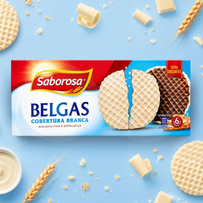 SABOROSAź Belgas w Polewie z Bialej Czekolady 6x36gr