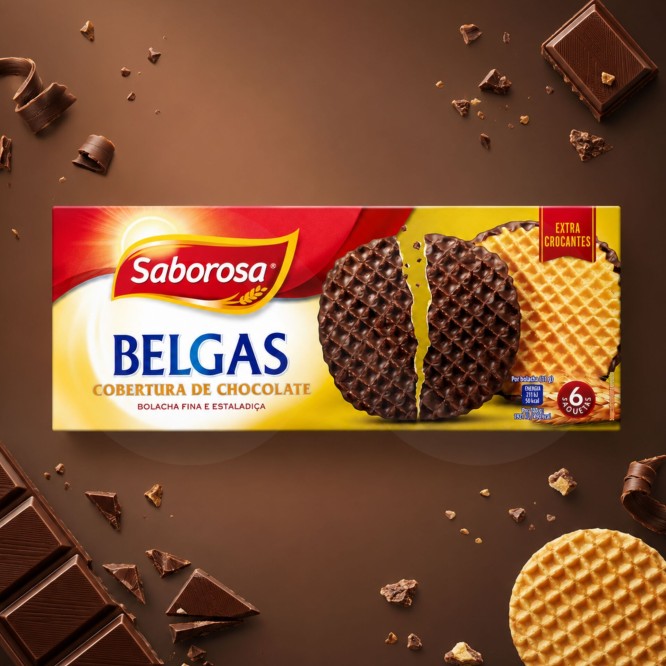 SABOROSA® Biscotti Belgi Ricoperti di Cioccolato 6x36gr