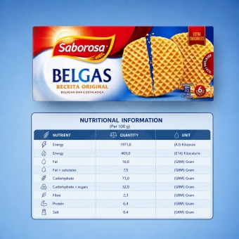 SABOROSAź Belgijskie Ciastka 6x36gr