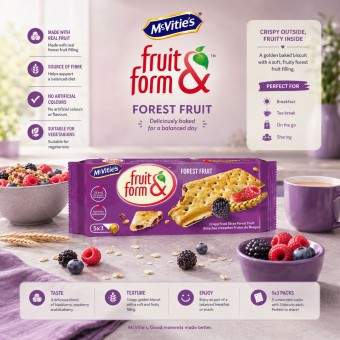 MCVITIES® Fruit & Form Frutti di Bosco 5x3 pz