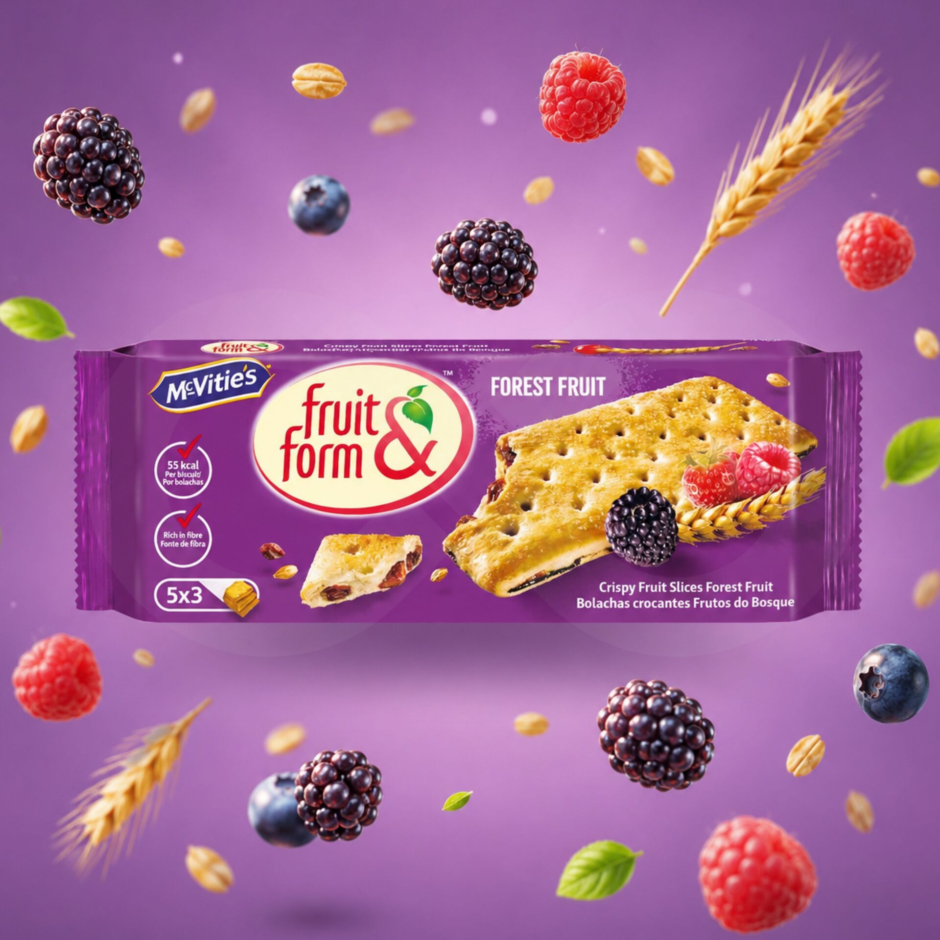 MCVITIES® Fruit & Form Frutti di Bosco 5x3 pz
