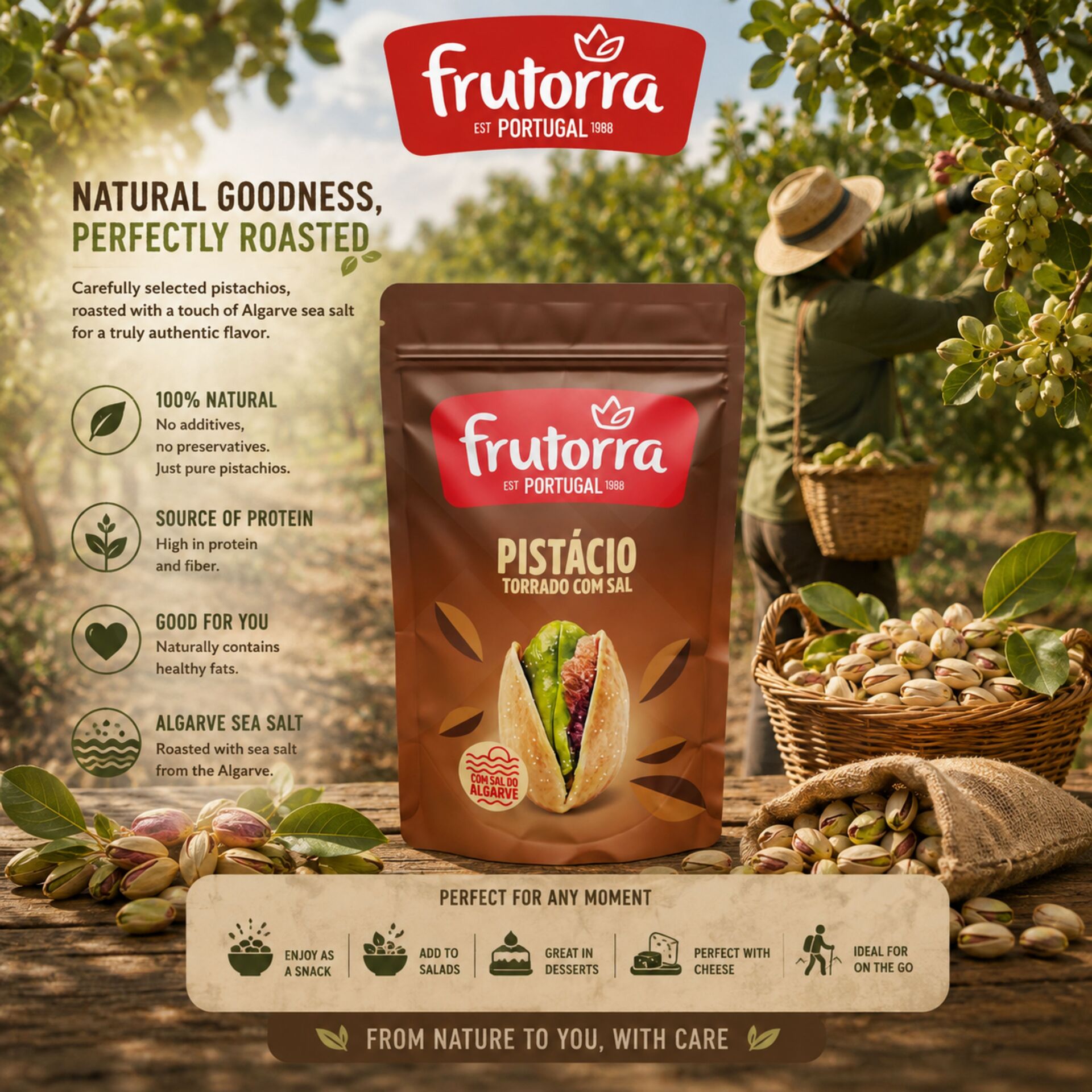 FRUTORRA® Pistachos Tostados con Sal 100gr