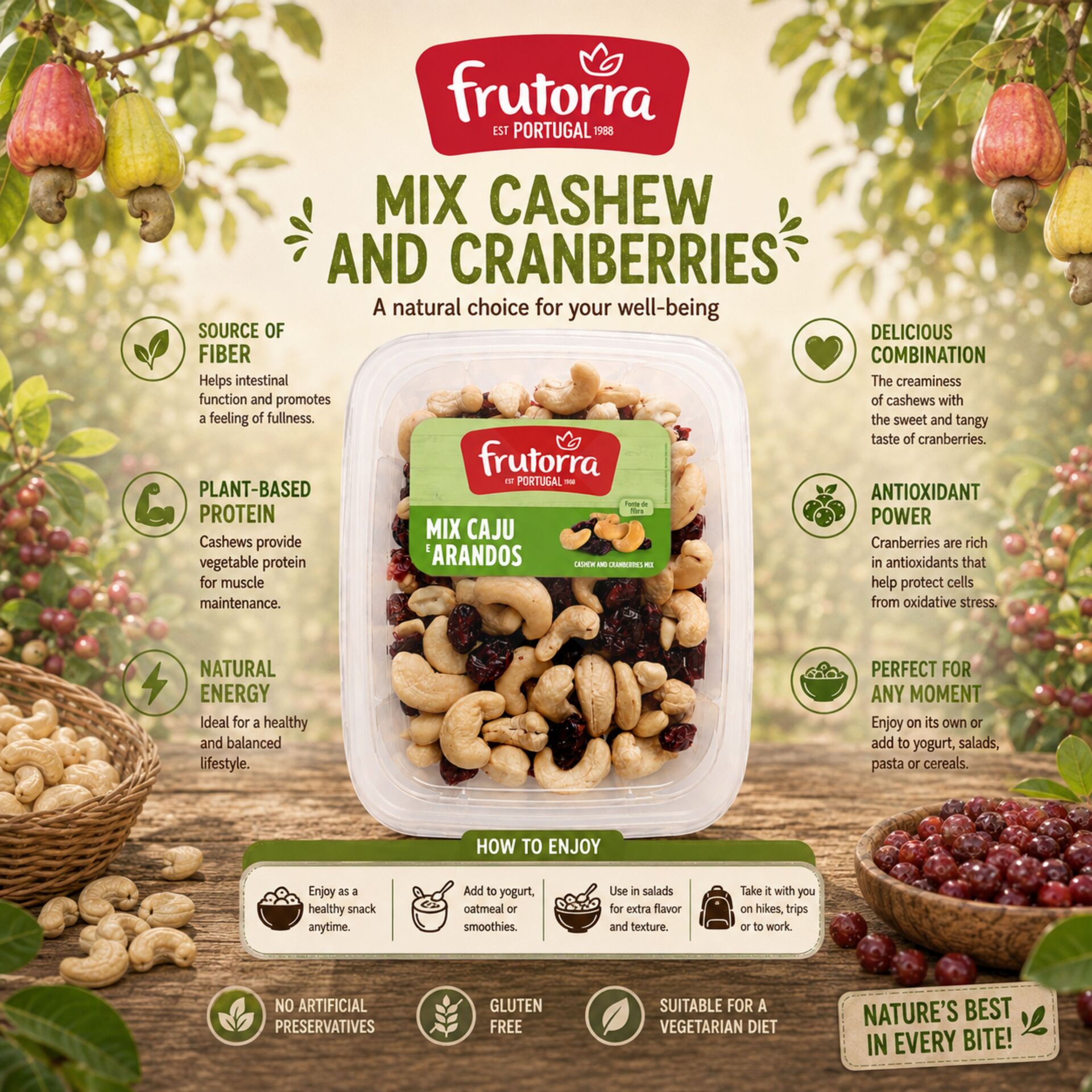 FRUTORRA® Cashew-Cranberry-Mix 200gr