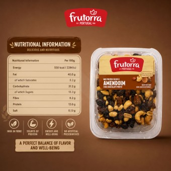 FRUTORRA® Mix de Frutos Secos e Chocolate Preto 200gr