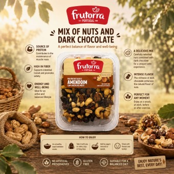 FRUTORRA® Mix de Frutos Secos e Chocolate Preto 200gr