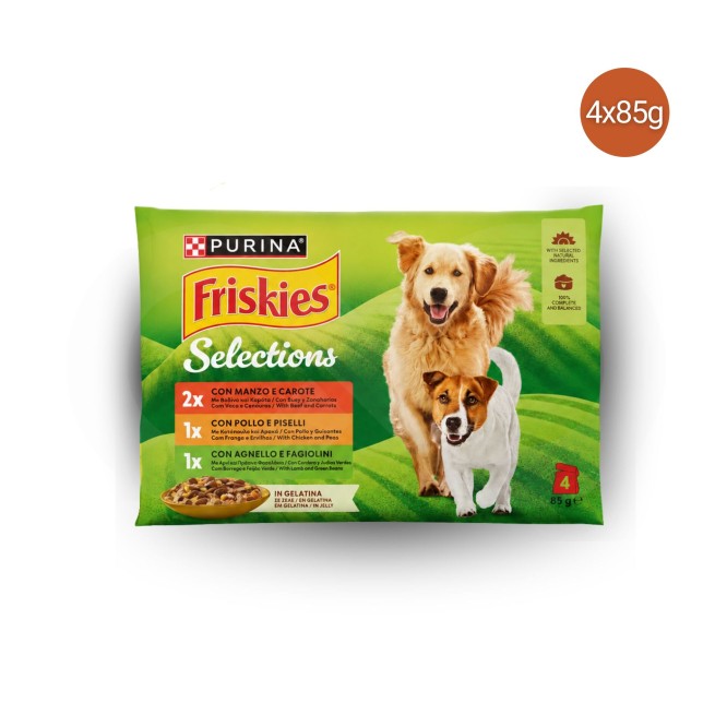 PURINA® Friskies Selections Carni in Gelatina 4x85g