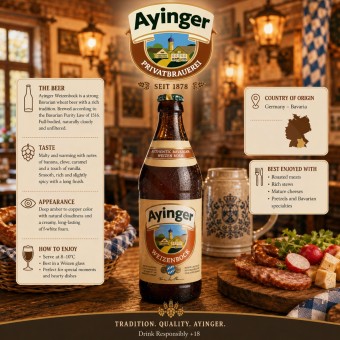 AYINGER® PACK Urweisse 5x 500ml + Verre