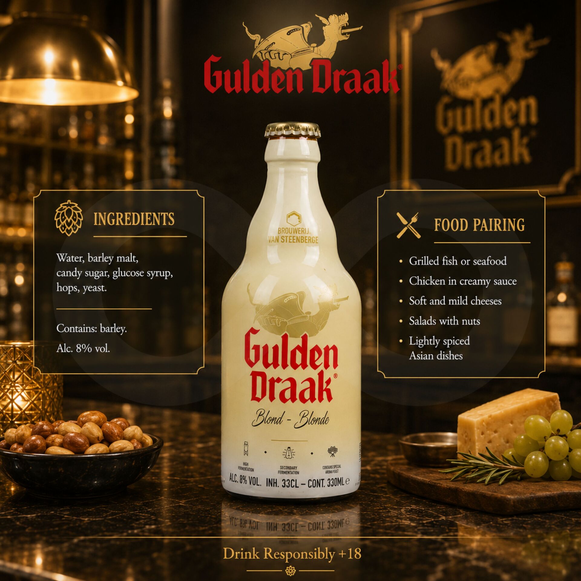 GULDEN DRAAKŪ Blond 330ml