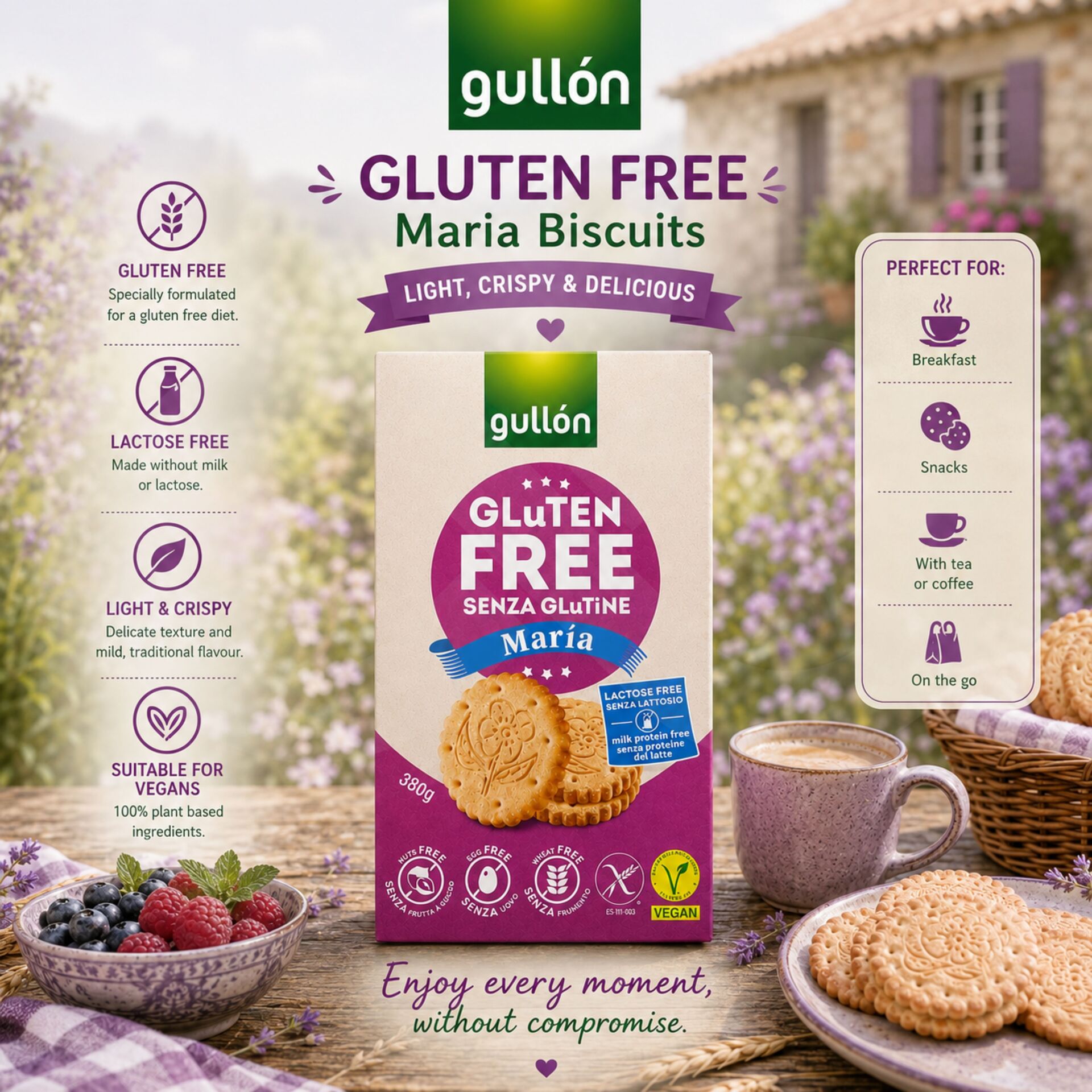 GULLÓN® Biscuit Maria Sans Gluten 380gr