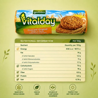 GULLÓN® Vitalday Biscotto con Mais, Avena e Riso 265gr