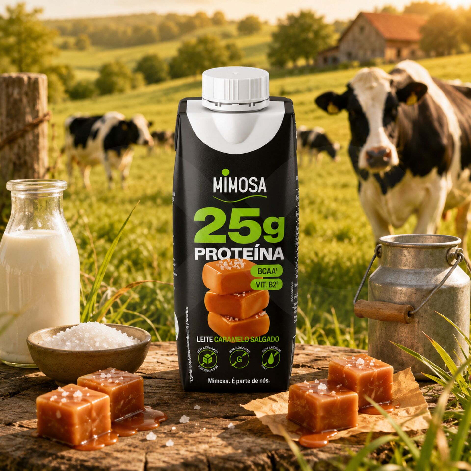 MIMOSA® Protein-Magermilch mit Salzkaramell 250ml
