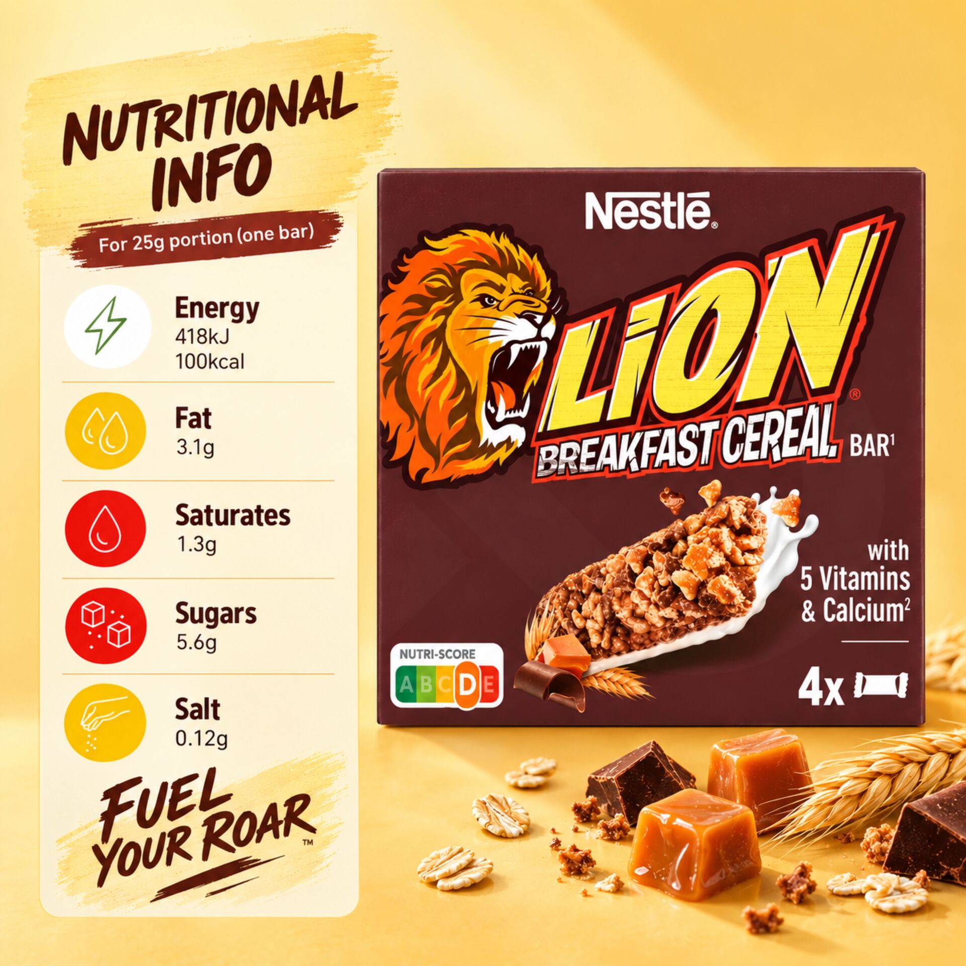 LIONŽ Breakfast Cereal Bars 4x25gr