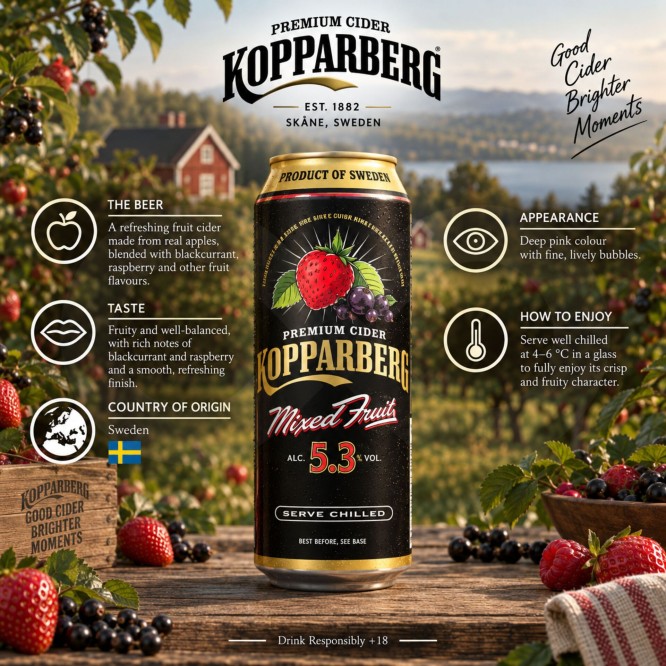 KOPPARBERG® Cydr z Mieszanka Owoców 500ml