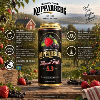 KOPPARBERG� Sidra de Mistura de Fruta 500ml