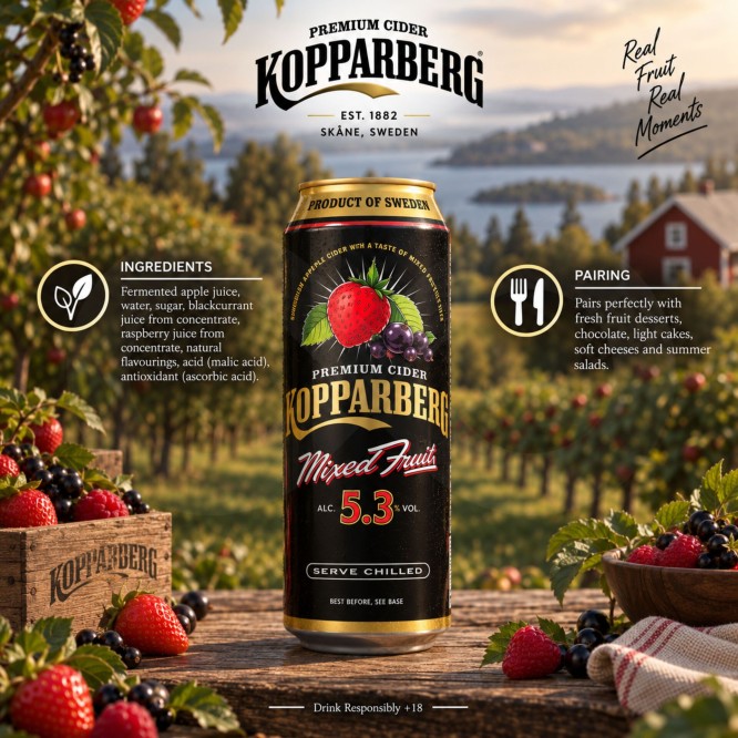 KOPPARBERG® Cydr z Mieszanka Owoców 500ml
