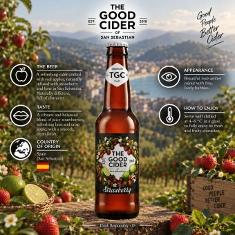 THE GOOD CIDER® Fresa y Lima 330ml