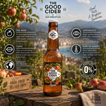 THE GOOD CIDER® Sin Alcohol 330ml