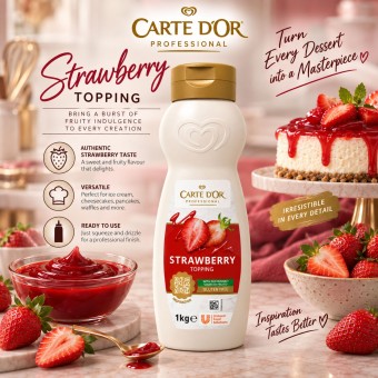 CARTE D'ORŪ Aardbeien Topping 1kg
