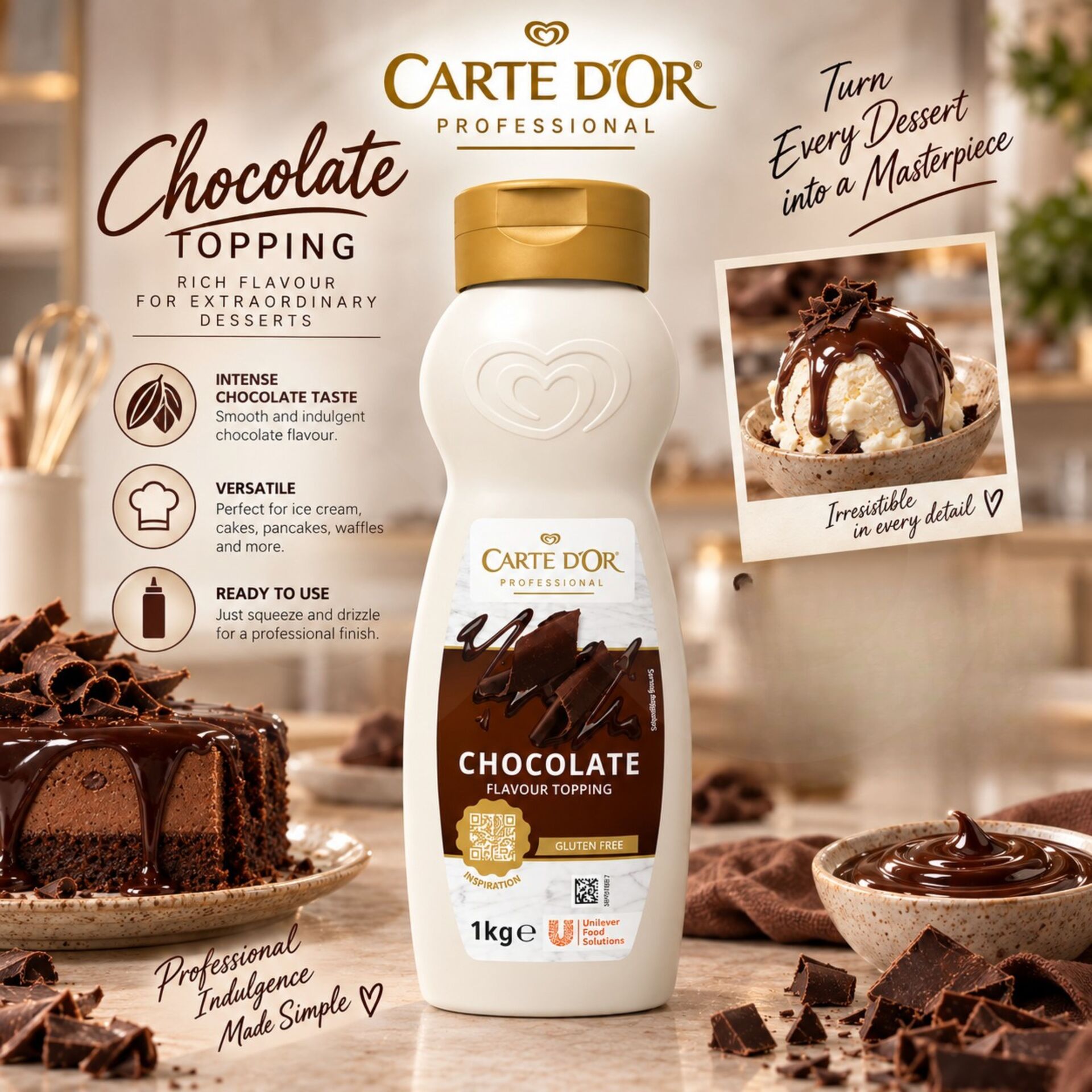 CARTE D'ORŪ Chocolade Topping 1kg